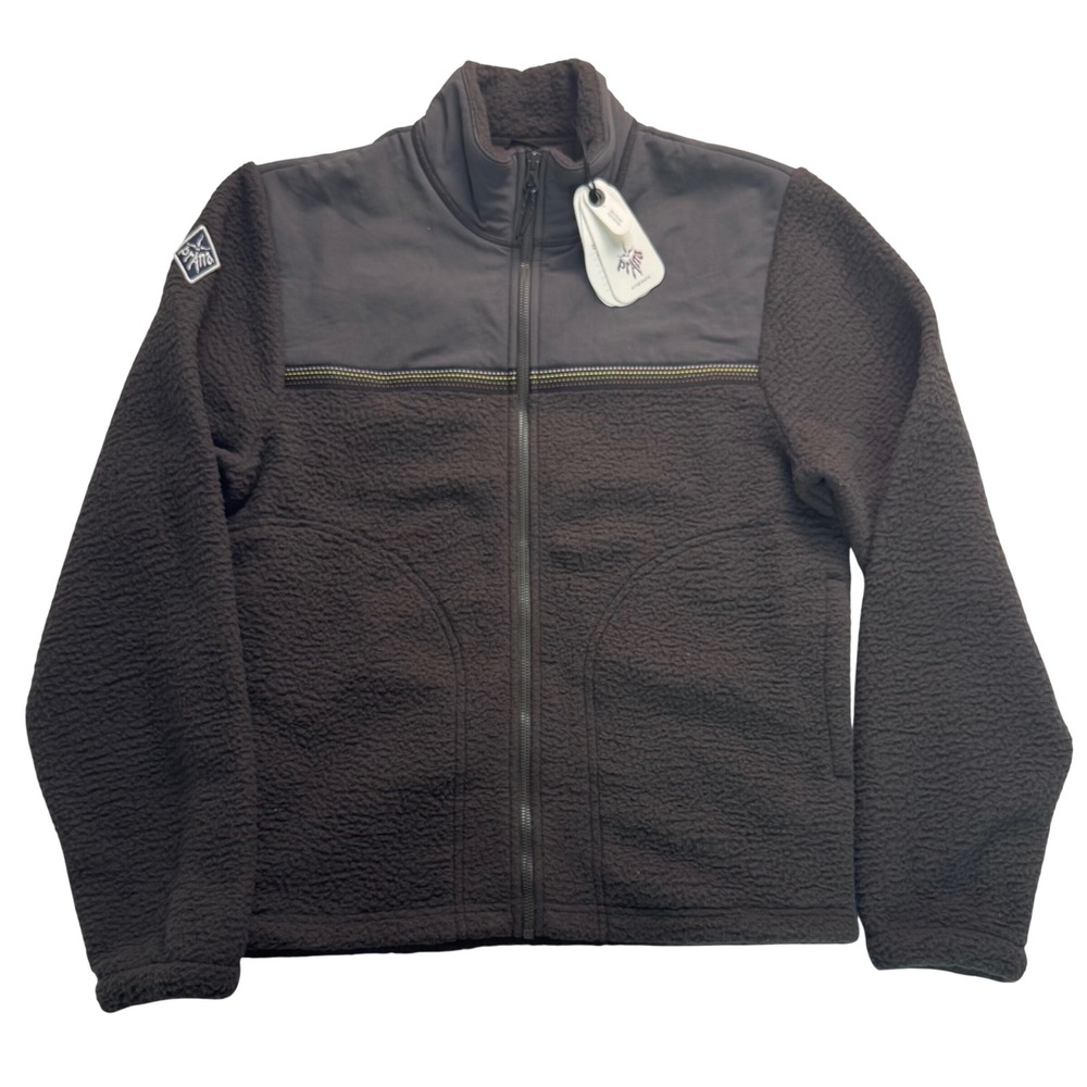 Prana Hurricane FZ Fleece Jacket Mens XXS Dark Iron Sherpa Full Zip